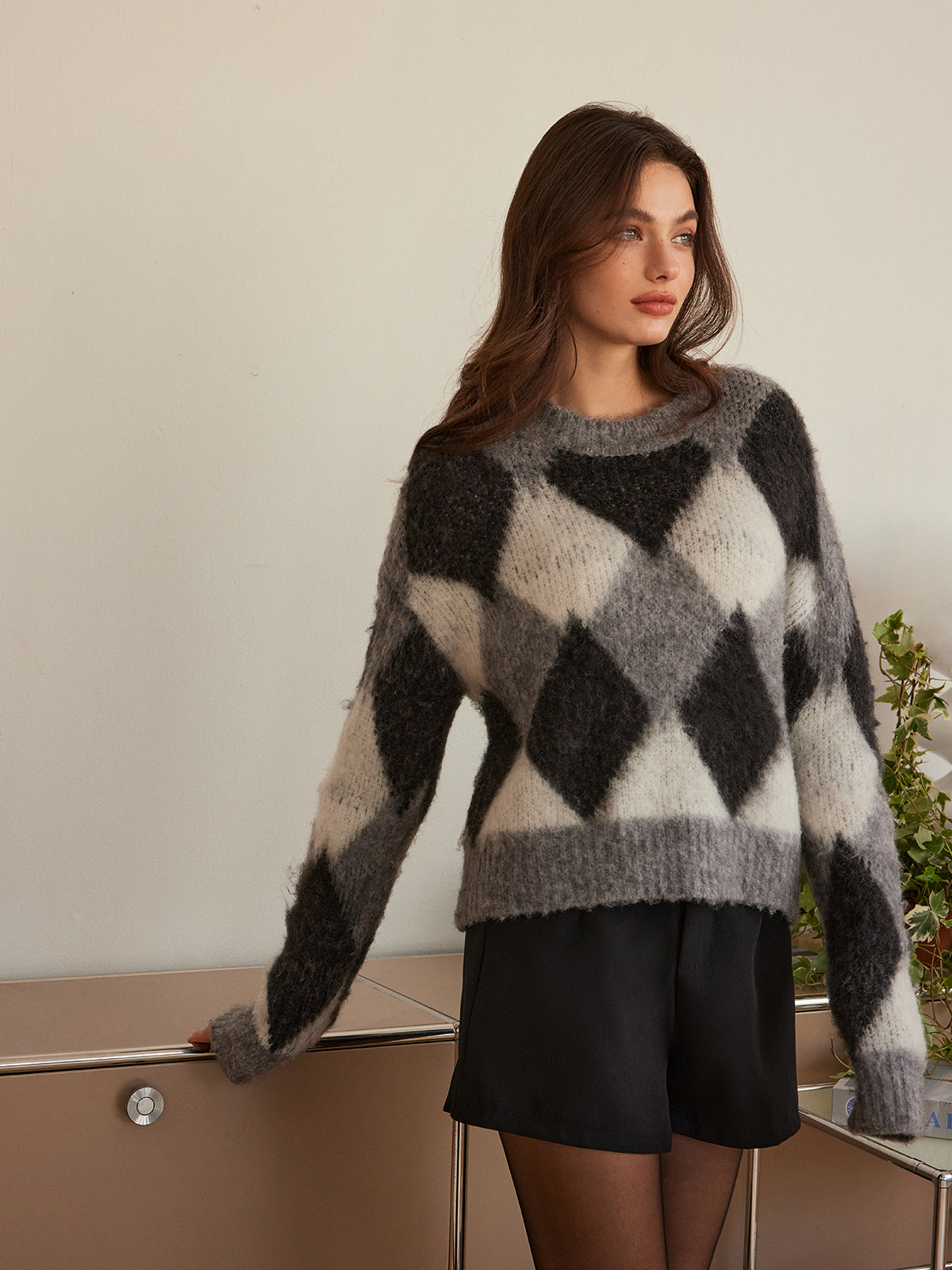 SnugStyle wool colorblock sweater 