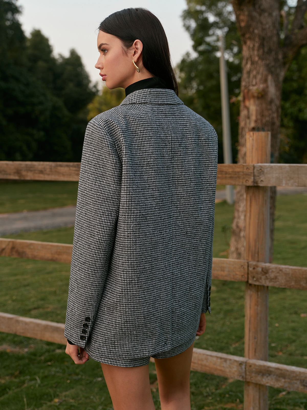 Vittoria luxury Pied de poule tweed blazer 