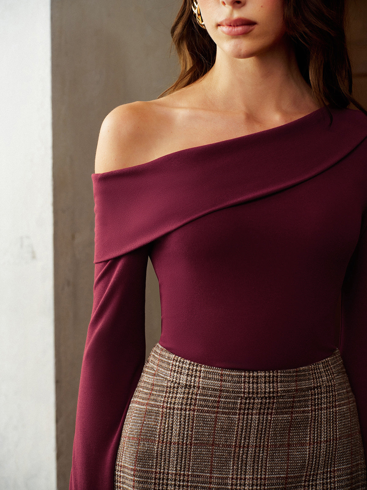 Couture elegance luxury jersey top 