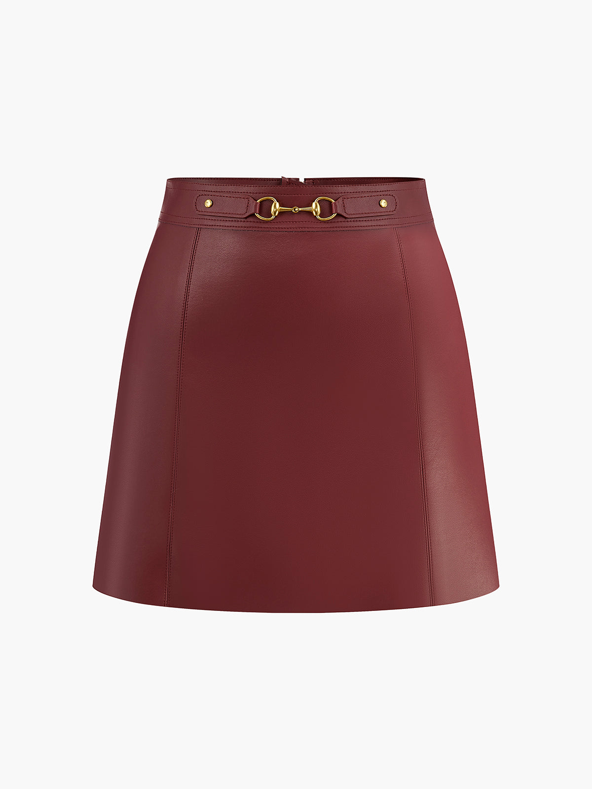 LuxeLine stylish faux leather skirt 