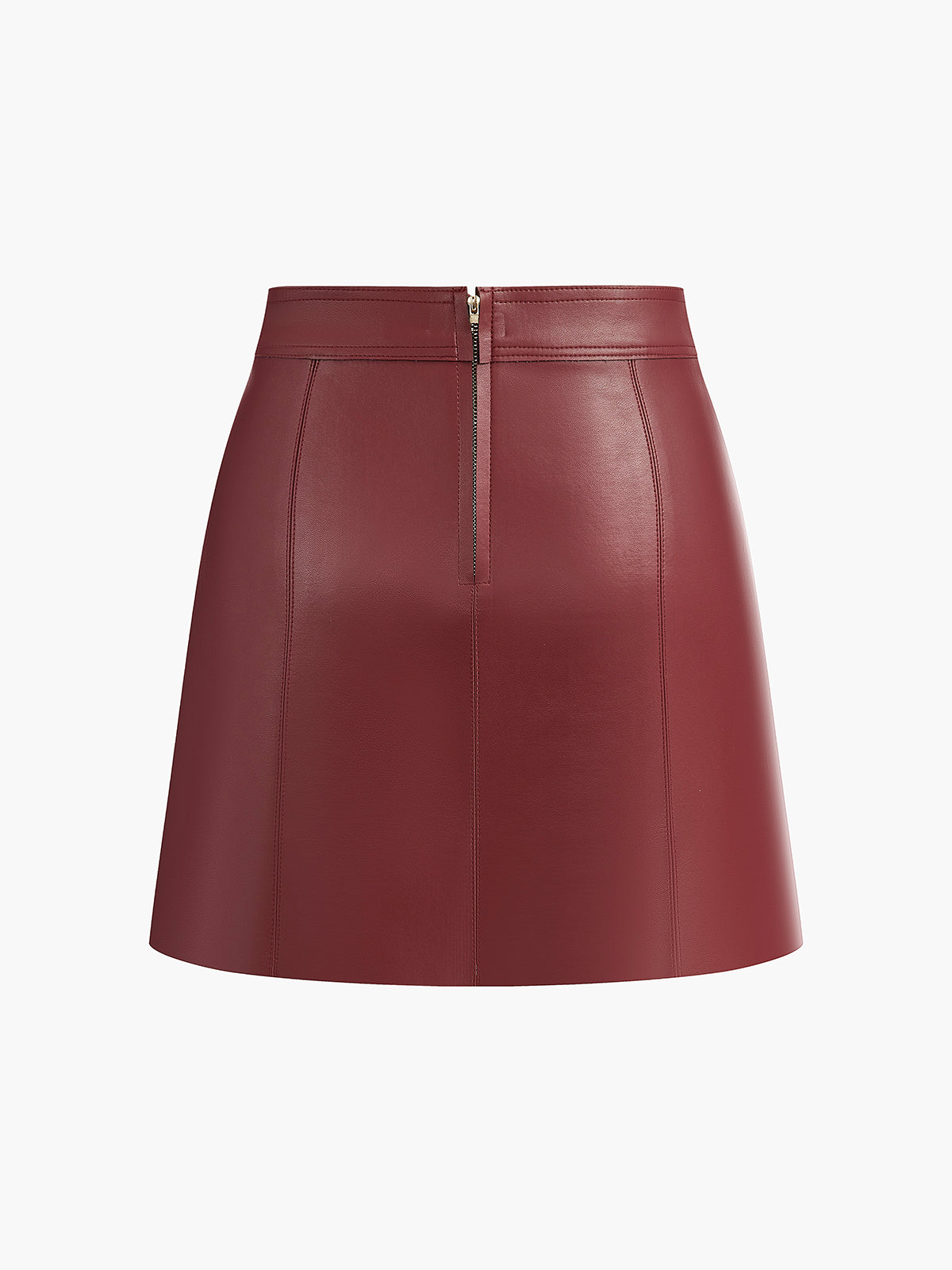 LuxeLine stylish faux leather skirt 