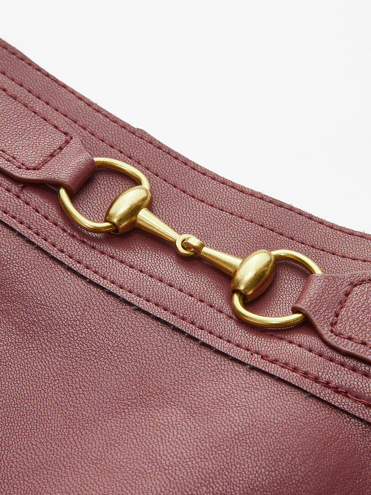 LuxeLine stylish faux leather skirt 
