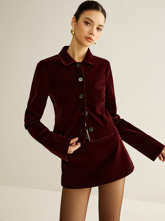 Luxurious Velour short blazer 