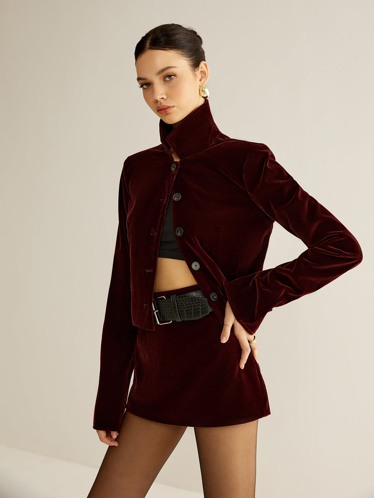 Luxe Velours korte blazer