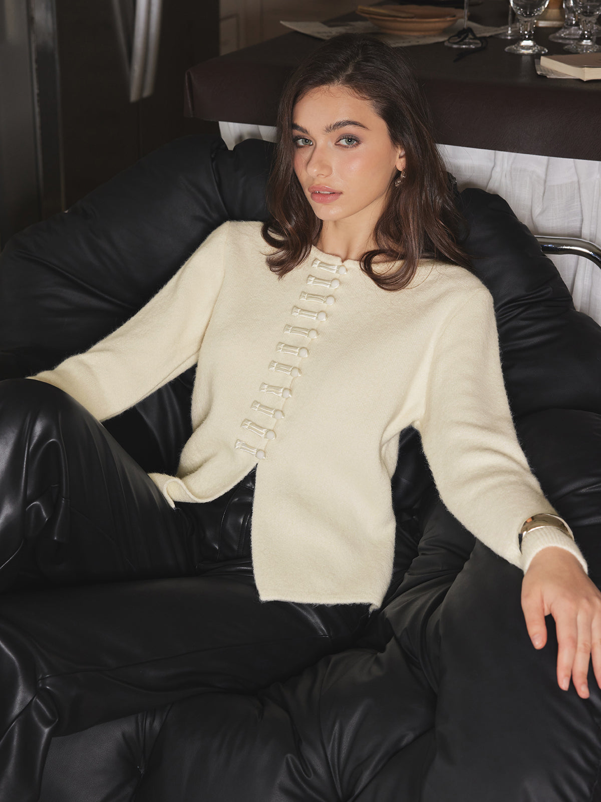 Cozy chic elegant knitted cardigan 