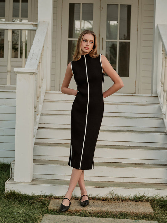 Modesta sleeveless colorblock dress 