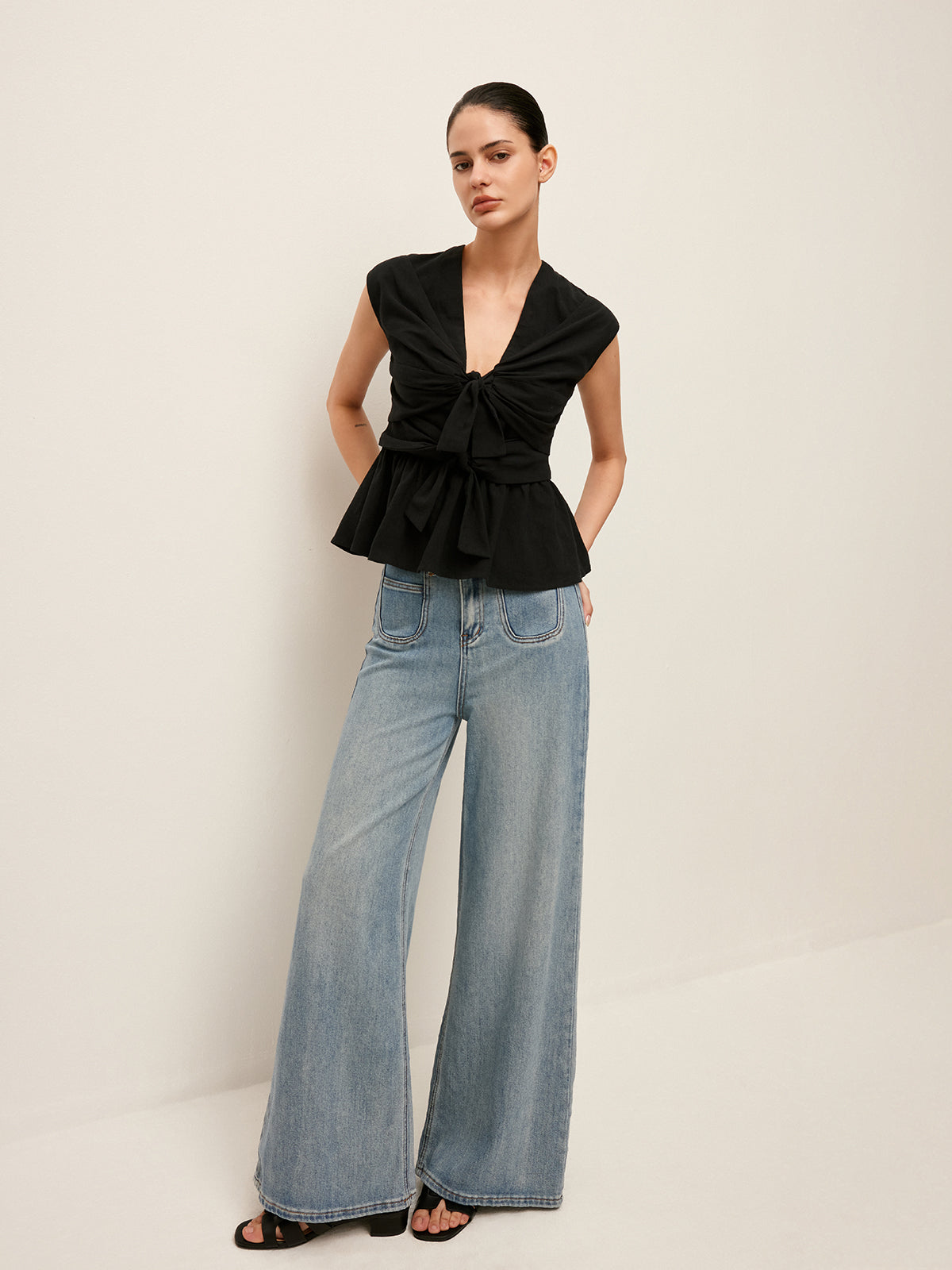 Chic denim broek