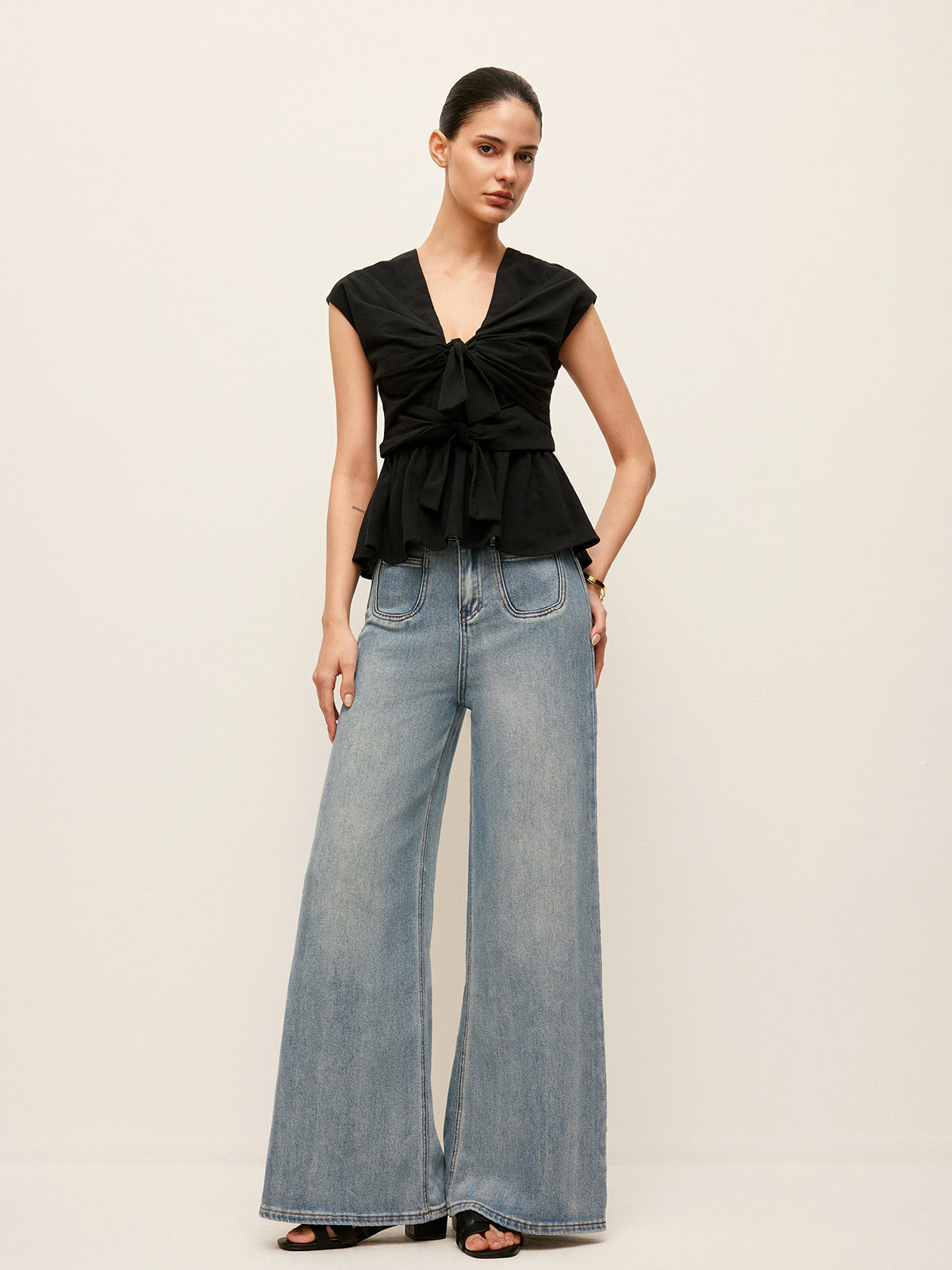 Chic denim broek