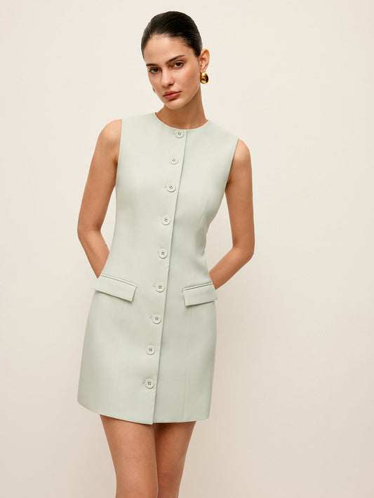 Signature button dress with pockets 