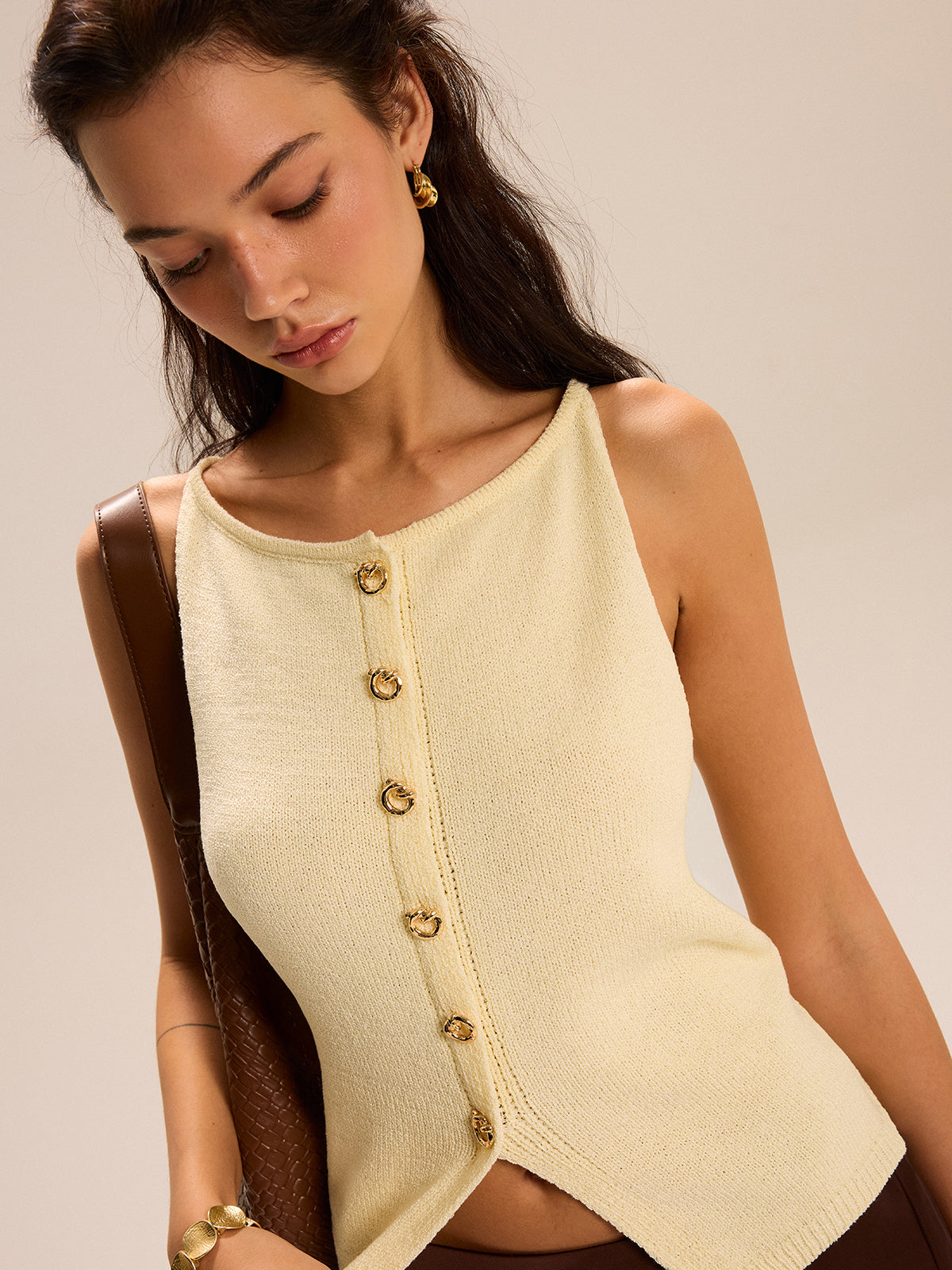Zomerse gebreide tanktop
