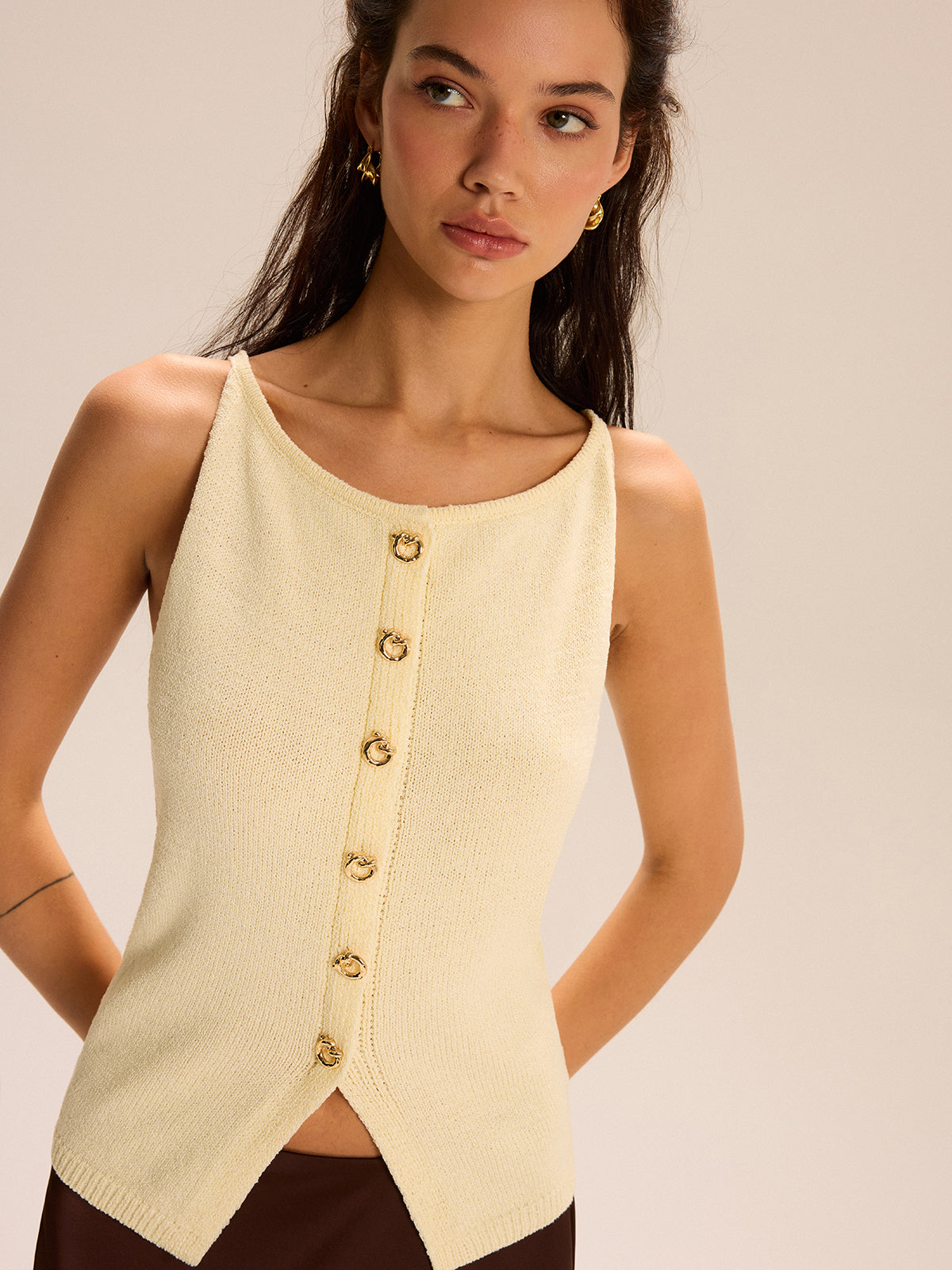 Zomerse gebreide tanktop