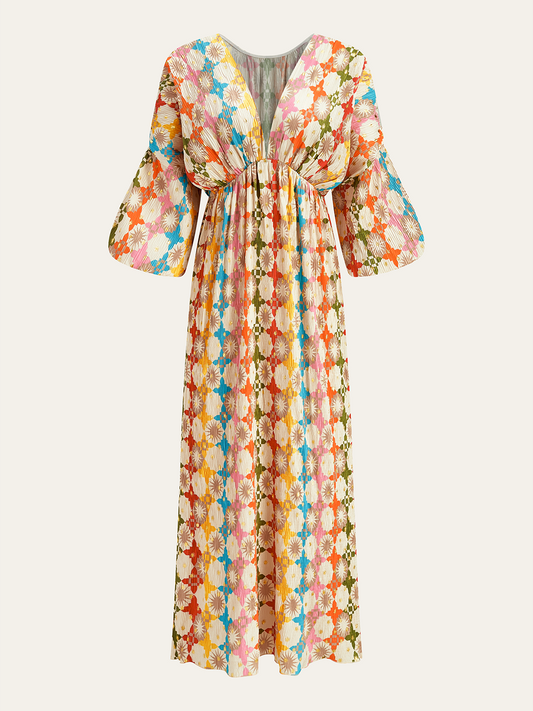Eleganza verfijnde jacquard jurk