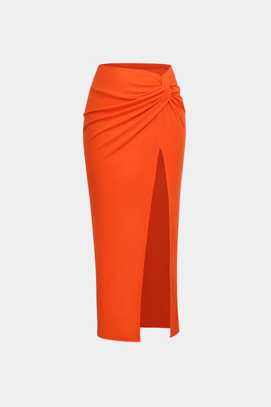 Eleganza stijlvolle gebreide midi rok