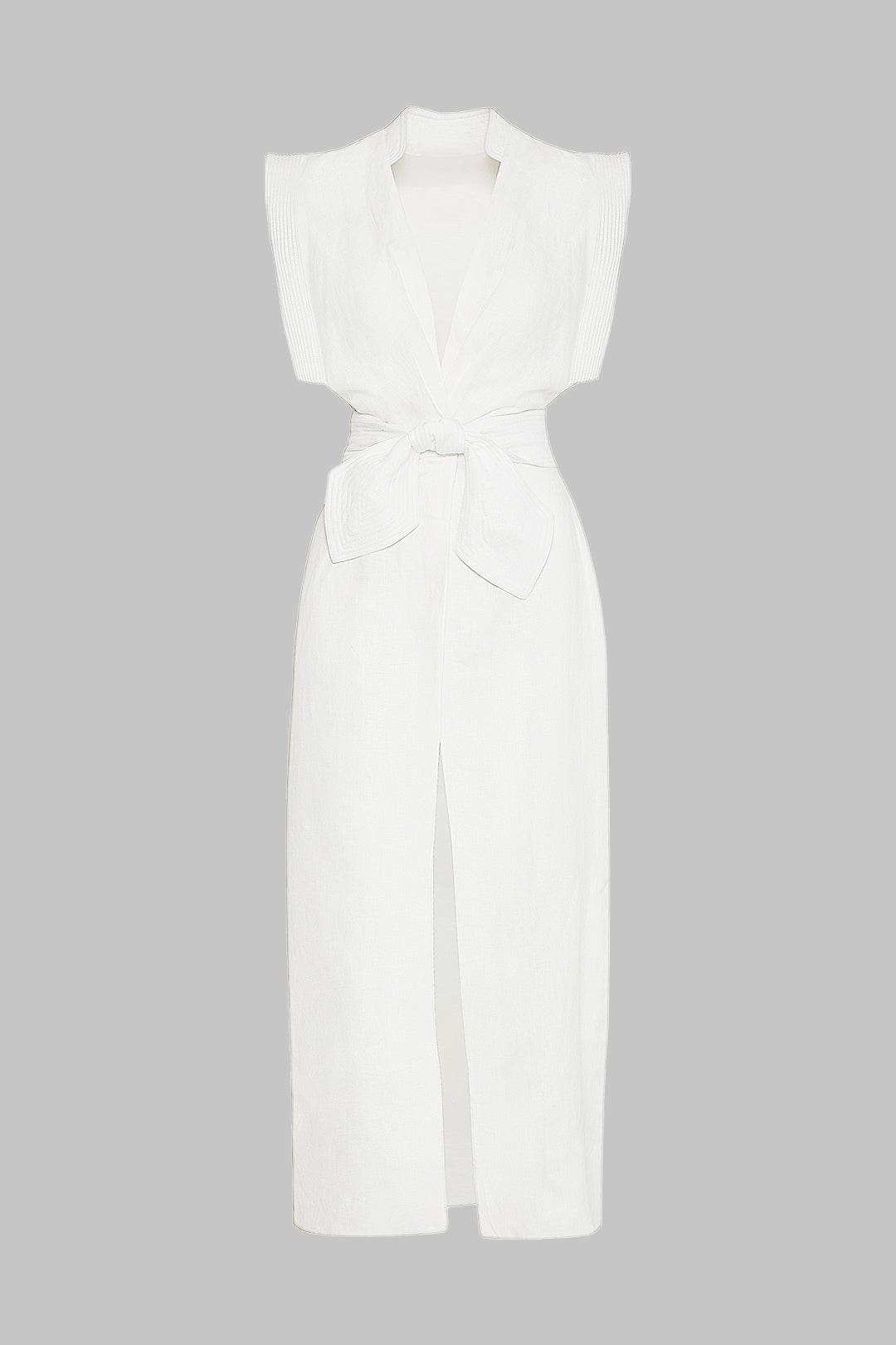 Elegante linnen maxi jurk